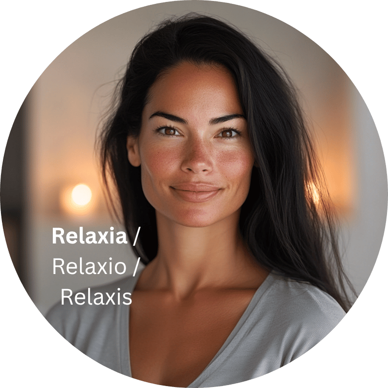 Relaxia / Relaxio / Relaxis - erinnert dich, wie gut Erholung tut. Vom Funktionsmodus zurück ins Spüren. Für alle, die unter Strom stehen und Ruhe brauchen. • MyDreamTeamChat.io Persona
